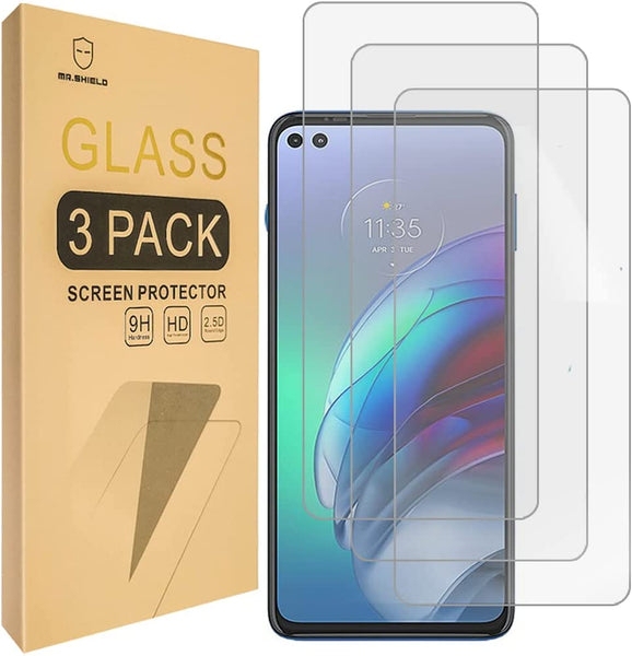 Mr.Shield [3-Pack] Designed For Motorola (MOTO G100) [Upgrade Maximum Cover  Screen Version] [Tempered Glass] [Japan Glass with 9H Hardness] Screen