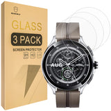 Mr.Shield Screen Protector compatible with Xiaomi Watch 2 Pro [Tempered Glass] [3-PACK] [Japan Glass with 9H Hardness]