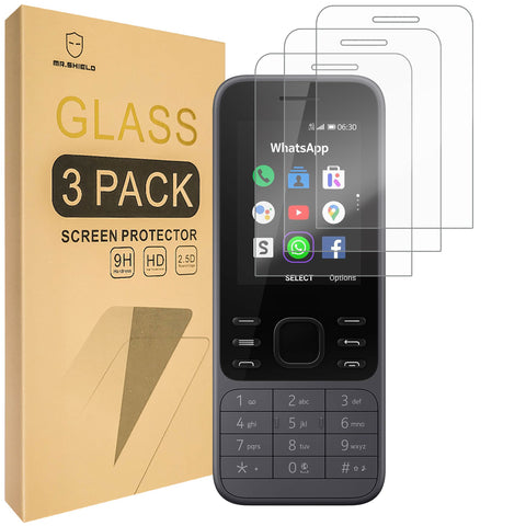 Mr.Shield Screen Protector compatible with Nokia 6300 4G [Tempered Glass] [3-PACK] [Japan Glass with 9H Hardness]