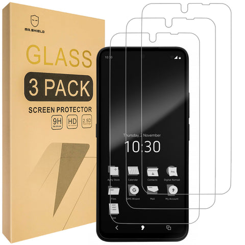 Mr.Shield Screen Protector compatible with Punkt. MC02 5G [Tempered Glass] [3-PACK] [Japan Glass with 9H Hardness]