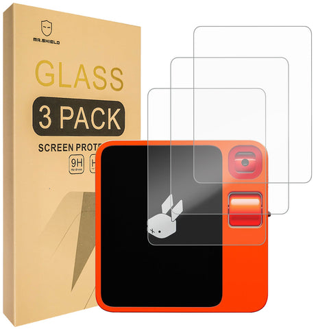 Mr.Shield Screen Protector compatible with Rabbit R1 [Tempered Glass] [3-PACK] [Japan Glass with 9H Hardness]