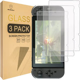 Mr.Shield [3-PACK] Designed For Nintendo Switch [Tempered Glass] Screen Protector [0.3mm Ultra Thin 9H Hardness 2.5D Round Edge] with Lifetime Replacement