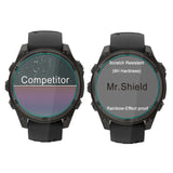 Mr.Shield Screen Protector compatible with Garmin Fenix 8 [47mm] (Solar/Amoled) [Tempered Glass] [3-PACK] [Japan Glass with 9H Hardness]