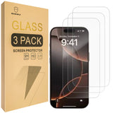 Mr.Shield Screen Protector compatible with iPhone 16 Pro [6.3 Inch] [Tempered Glass] [3-PACK] [Japan Glass with 9H Hardness]