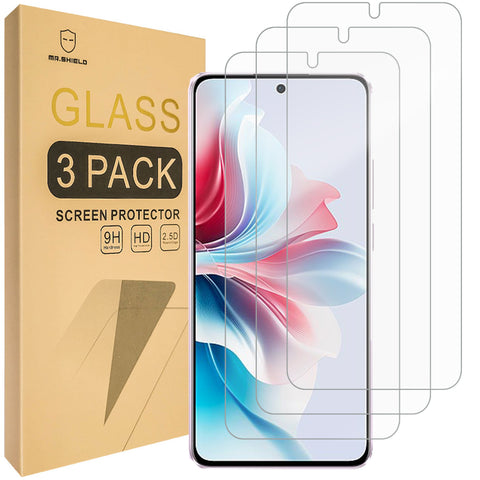 Mr.Shield Screen Protector compatible with Oppo Reno11 F 5G / Oppo F25 Pro 5G [Tempered Glass] [3-PACK] [Japan Glass with 9H Hardness]