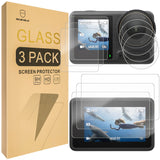 Mr.Shield [Back+Lens+Front] 3-Pack [9 Pcs] Screen Protector For DJI Osmo Action 4 [Tempered Glass] [Japan Glass with 9H Hardness] Screen Protector with Lifetime Replacement