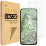 Mr.Shield [3-Pack] Screen Protector For Google Pixel 8a [Tempered Glass] [Japan Glass with 9H Hardness] Screen Protector with Lifetime Replacement