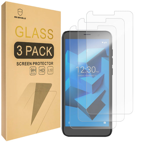 Mr.Shield [3-Pack] Screen Protector For NUU A10L [Tempered Glass] [Japan Glass with 9H Hardness] Screen Protector with Lifetime Replacement