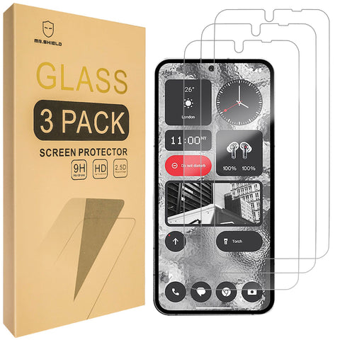 Mr.Shield [3-Pack] Screen Protector For Nothing Phone (2) [Tempered Glass] [Japan Glass with 9H Hardness] Screen Protector