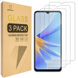 Mr.Shield [3-Pack] Designed For Oppo A17 / Oppo A17k [Tempered Glass] [Japan Glass with 9H Hardness] Screen Protector with Lifetime Replacement