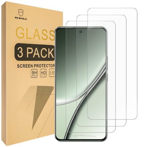 Mr.Shield [3-Pack] Screen Protector For Realme GT5 [Tempered Glass] [Japan Glass with 9H Hardness] Screen Protector with Lifetime Replacement