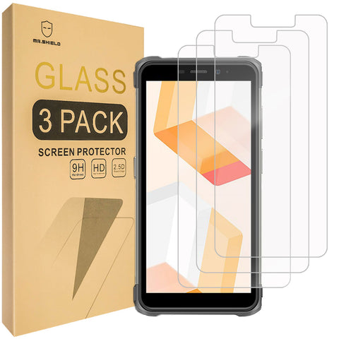 Mr.Shield [3-Pack] Screen Protector For Ulefone Armor X10 Pro/Ulefone Armor X10 [Tempered Glass] [Japan Glass with 9H Hardness] Screen Protector with Lifetime Replacement