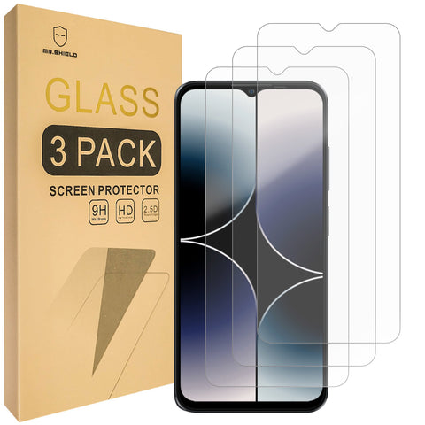 Mr.Shield [3-Pack] Screen Protector For Ulefone Note 16 Pro [Tempered Glass] [Japan Glass with 9H Hardness] Screen Protector with Lifetime Replacement