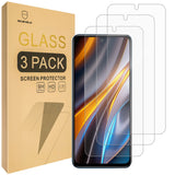 Mr.Shield [3-Pack] Screen Protector For Xiaomi Poco X4 GT/Xiaomi Redmi K50i [Tempered Glass] [Japan Glass with 9H Hardness] Screen Protector with Lifetime Replacement