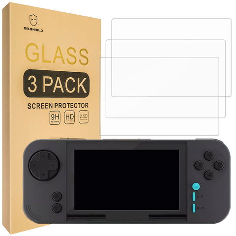 Mr.Shield Screen Protector compatible with EXP-R/Evercade EXP [Tempered Glass] [3-PACK] [Japan Glass with 9H Hardness]