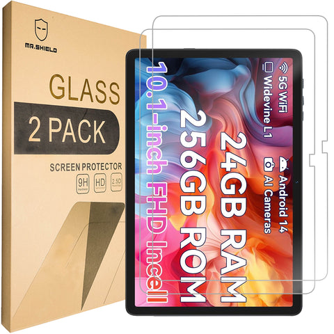 Mr.Shield Screen Protector compatible with BESTTAB A20, 10.1 Inch [Tempered Glass] [2-PACK] [Japan Glass with 9H Hardness]