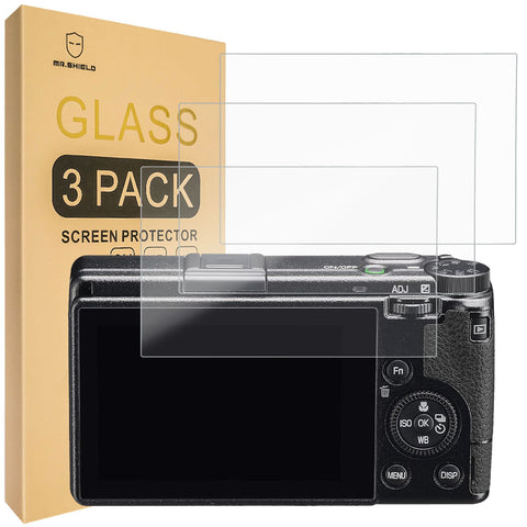 Mr.Shield Screen Protector Compatible with Ricoh GR IIIx/GR III [Tempered Glass] [3-PACK] [Japan Glass with 9H Hardness]