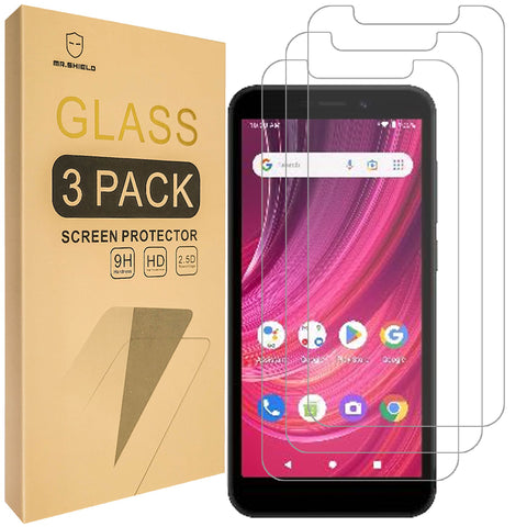Mr.Shield Screen Protector compatible with Blu Studio Mini 2023 [Tempered Glass] [3-PACK] [Japan Glass with 9H Hardness]