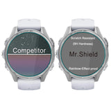 Mr.Shield Screen Protector compatible with Garmin Fenix 8 [43mm] (AMOLED/SAPPHIRE) [Tempered Glass] [3-PACK] [Japan Glass with 9H Hardness]