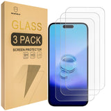 Mr.Shield [3-Pack] Screen Protector For iPhone 16 Plus / iPhone 15 Plus [Tempered Glass] [Japan Glass with 9H Hardness] Screen Protector with Lifetime Replacement