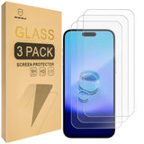 Mr.Shield [3-Pack] Screen Protector For iPhone 15 Pro Max [6.7 Inch] [Tempered Glass] [Japan Glass with 9H Hardness] Screen Protector with Lifetime Replacement