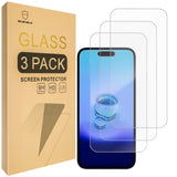 Mr.Shield [3-Pack] Screen Protector For  iPhone 16 / iPhone 15 [6.1 Inch] [Tempered Glass] [Japan Glass with 9H Hardness] Screen Protector with Lifetime Replacement