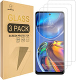 [3er-Pack] – Mr.Shield entworfen für Motorola Moto E32 / Moto E32s [kürzere Passform für Gehäuseversion] [gehärtetes Glas] [japanisches Glas mit 9H-Härte] Displayschutzfolie mit lebenslangem Ersatz